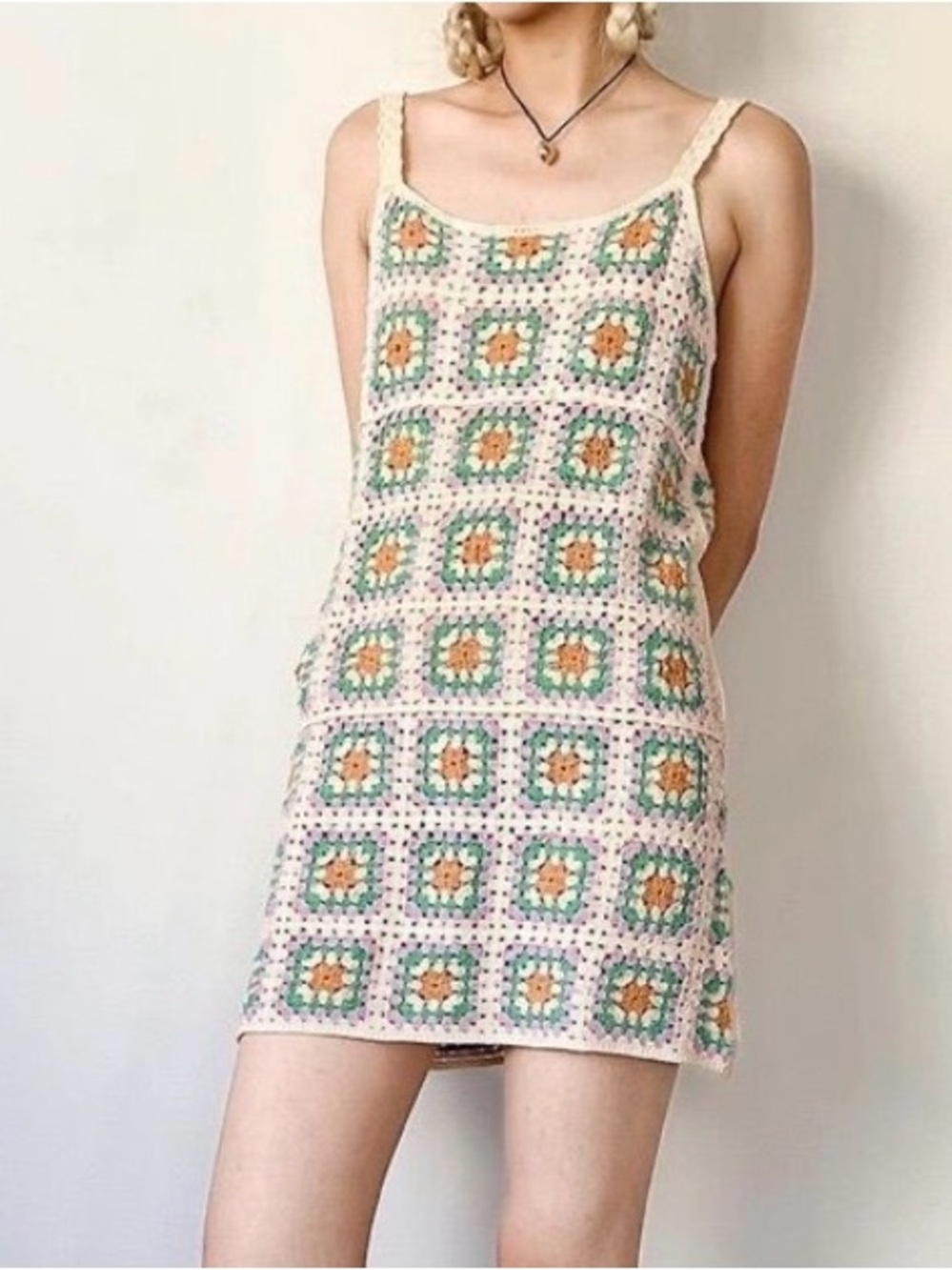 Zara Crochet Floral Dress